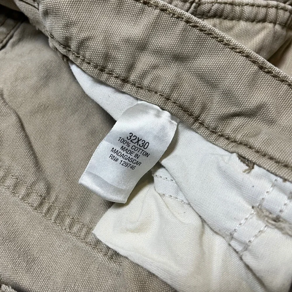Blue Mountain Carpenter Pants 32x30 Tan Canvas Utility Workwear Trousers